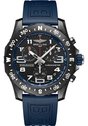 Breitling Endurance Pro Black Dial on Rubber Strap Ref. X82310D51B1S1 Complete