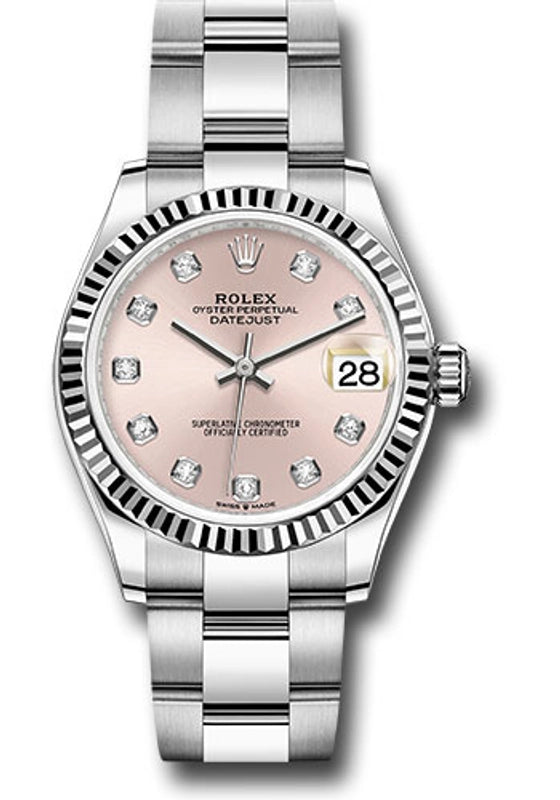 Rolex Datejust 31 Pink Diamond Dial on Oyster Ref 278274 with New Style Card Green 2026