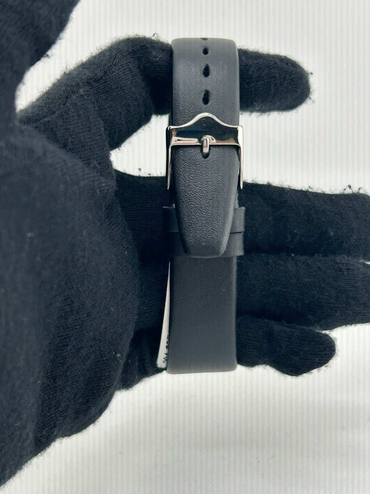 Rolex Datejust 36 Silver Stick Dial on Generic Black Leather Strap Ref. 16030 1981 — view 4