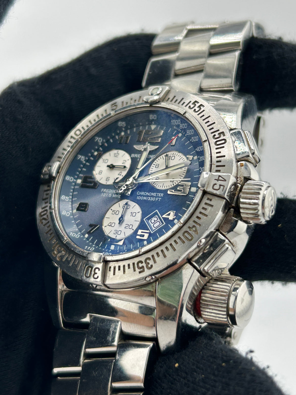 Breitling Emergency Mission Blue Dial Ref. A7332111 Complete Open Date — view 2
