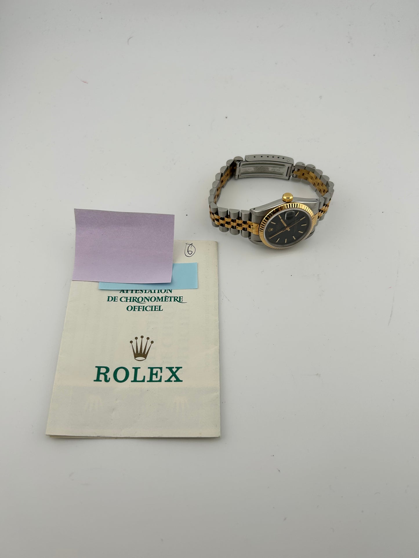 Rolex Datejust 31 Black Dial on Jubilee Ref. 68273 Papers 1995 — view 7
