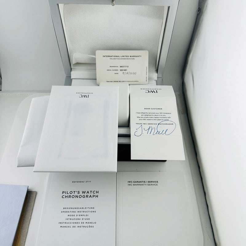 Iwc Pilot's Ed. Antoine de St Exupery Brown Dial on Leather Ref IW377713 with Card 2020