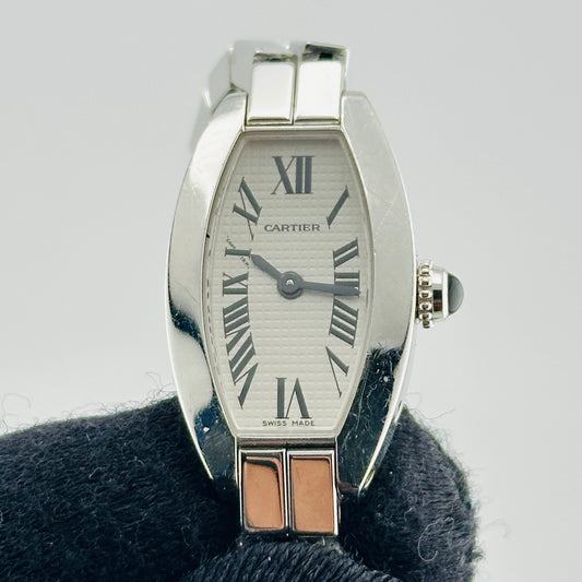 Cartier Tonneau Lanieres Silver Roman Dial on Wg 2 Row Ref. 2545 — view 2