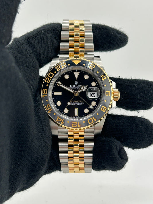 Rolex GMT-Master II Black “Bumblebee” Dial on 2 Tone Jubilee D Link Bracelet Ref. 126713GRNR Card 2024 — view 2