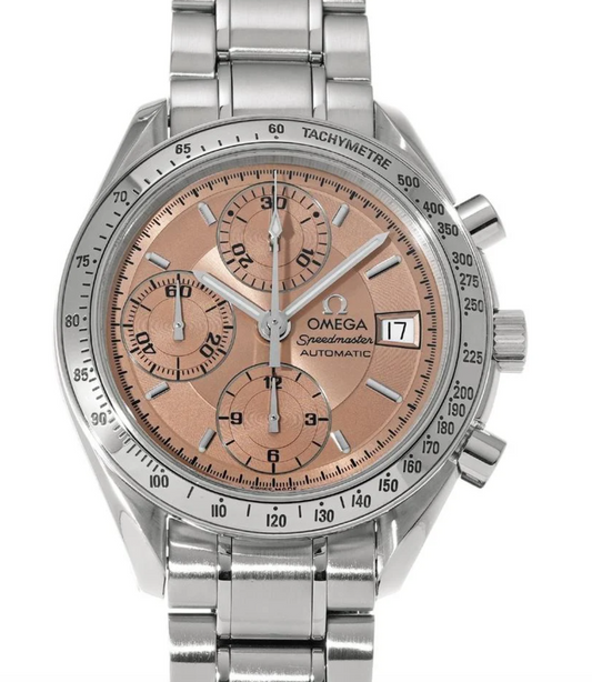 Omega Speedmaster Date Salmon Dial on Stainless Steel Bracelet Ref. 3513.60
