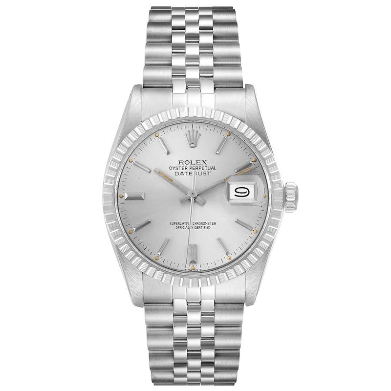Rolex Datejust Silver Stick Dial on D Link Jubilee Ref 16030