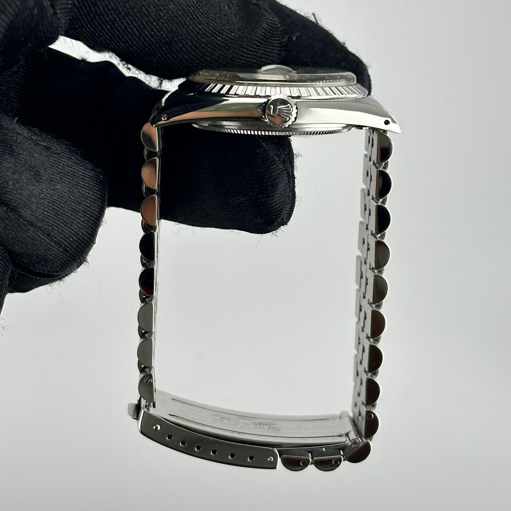 Rolex Datejust Silver Stick Dial on D Link Jubilee Bracelet Ref. 1603 1975 — view 5