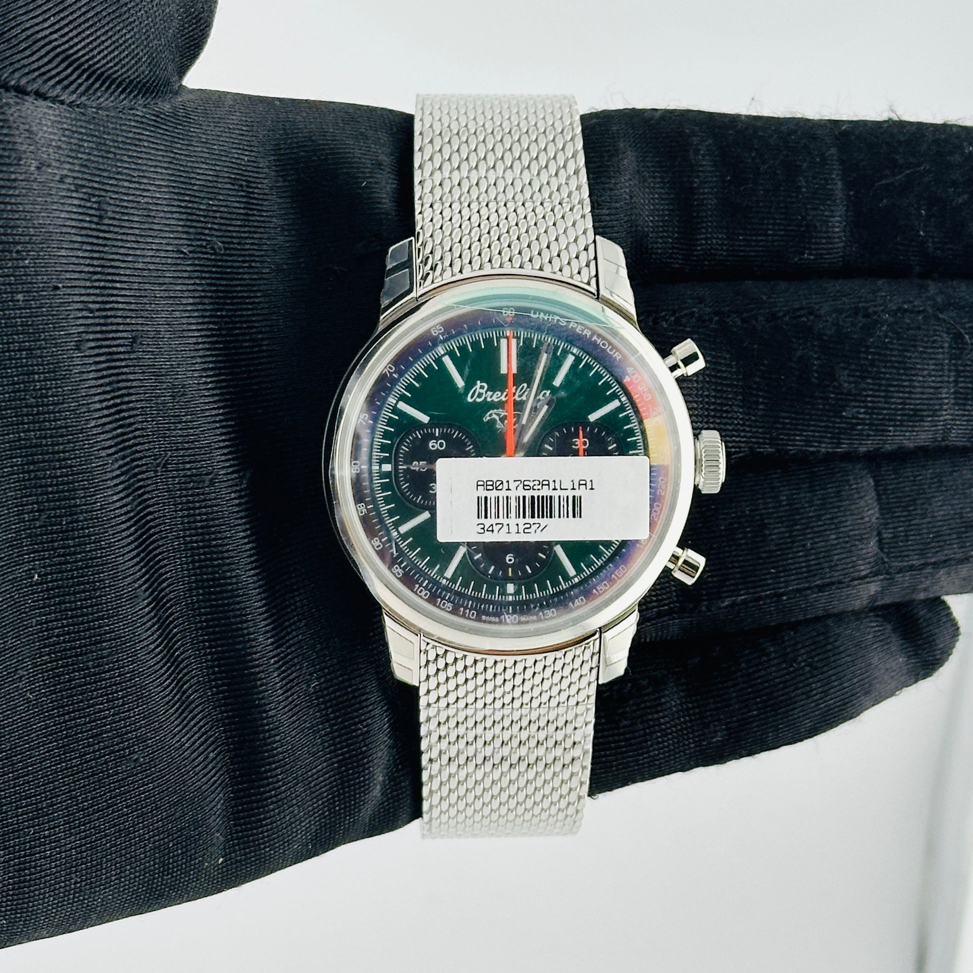 Breitling Top Time B01 B&P Green Dial on Bracelet Ref. AB01762A1L1A1 Card 2025 — view 2