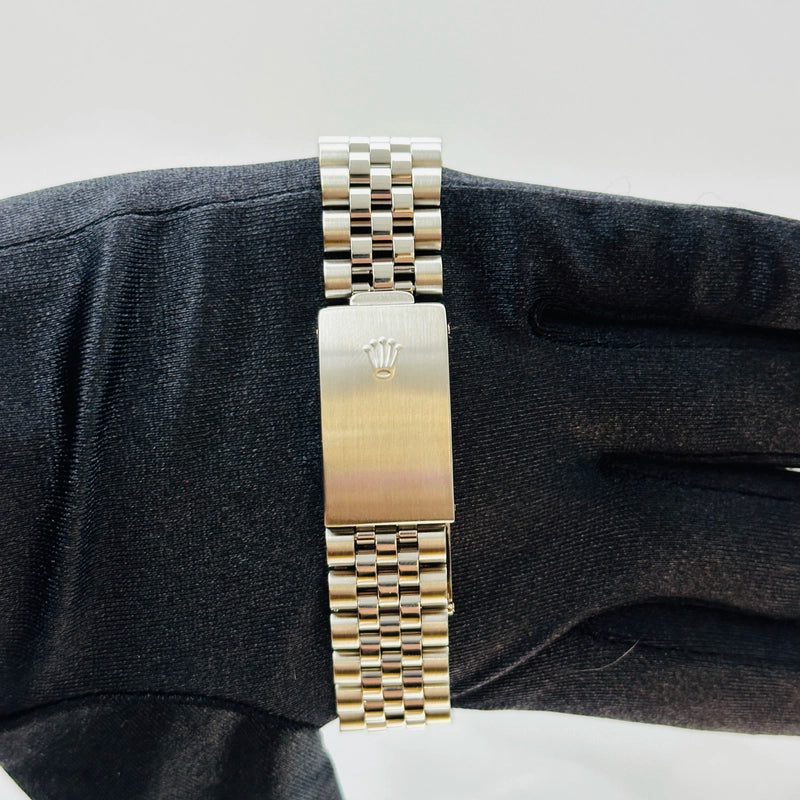 Rolex Datejust Silver Linen Dial on D Link Jubilee Ref 1603