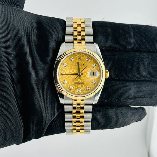 Rolex Datejust Gold Anniversary Diamond Dial Dial on Jubilee Ref. 116233 Card 2013 — view 2