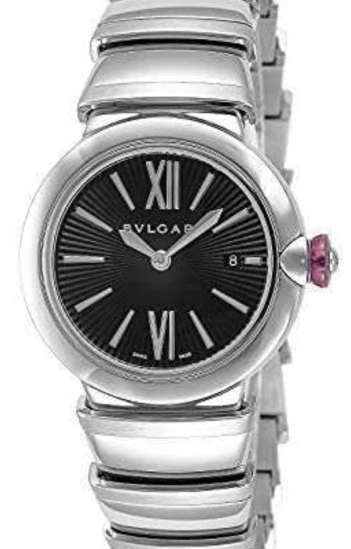 Bvlgari Lucea Black Dial on Stainless Steel Bracelet Ref. LU28S/LU28BSSD Complete 2017