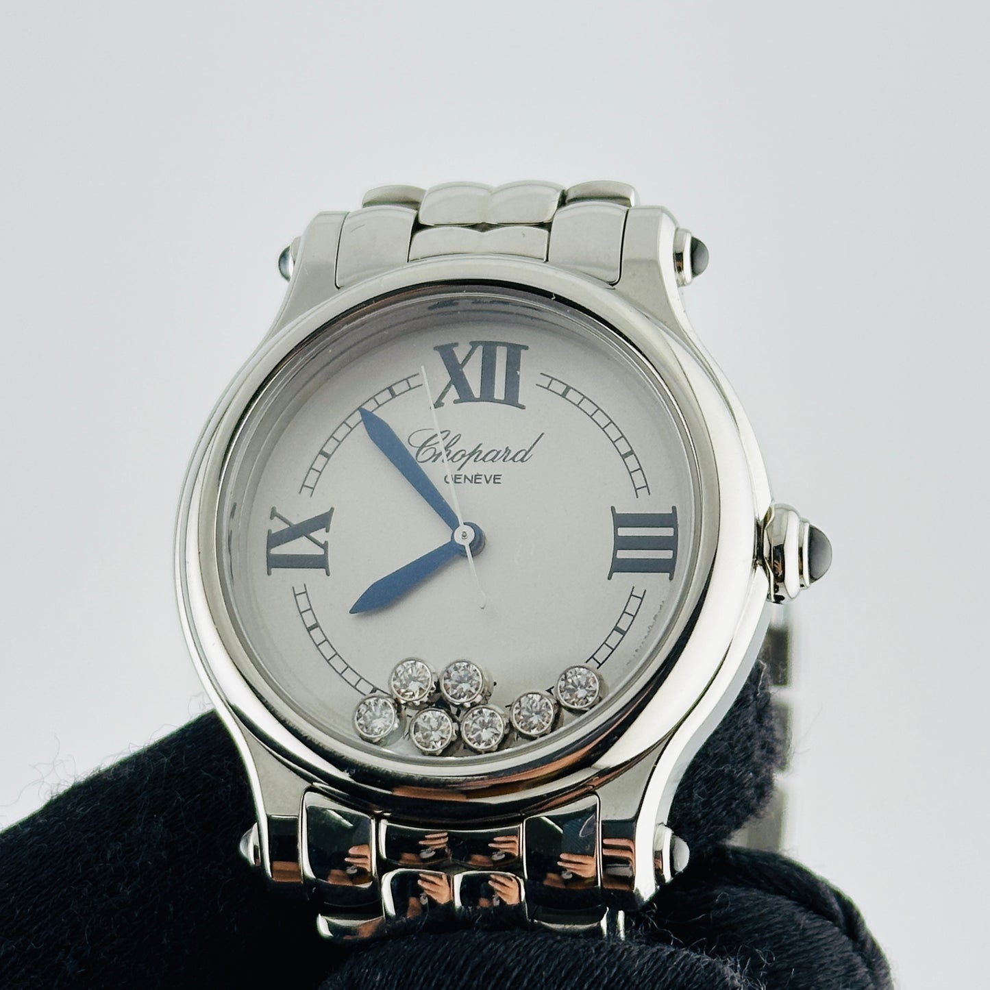 Chopard Happy Sport The First Silver Roman / Moving Diamonds Dial on Stainless Steel Bracelet Ref. 278610-3001 Manuals Only — view 3