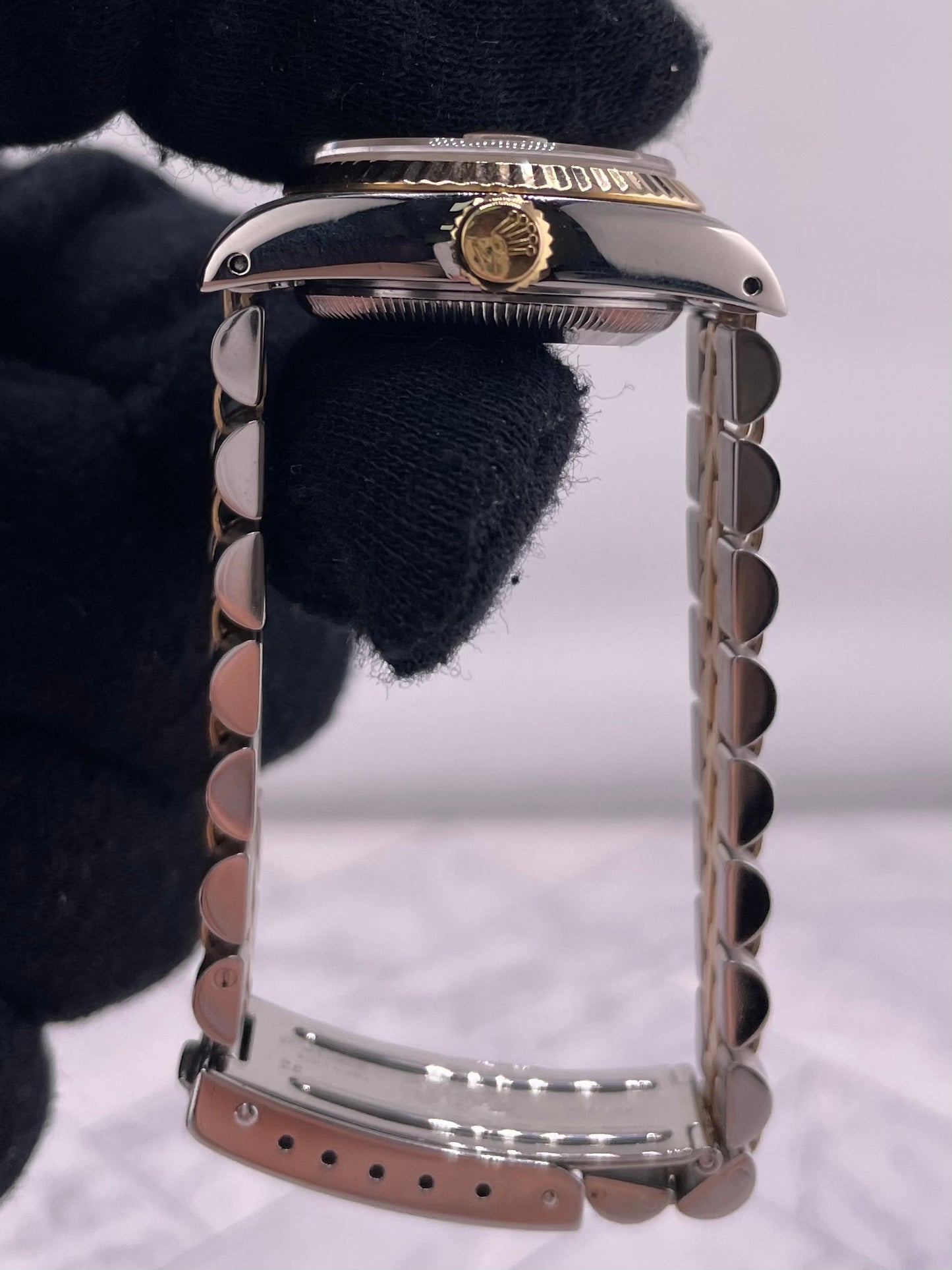 Rolex Datejust Lady Champagne Stick Dial on Jubilee Ref. 69173 Papers 1985 — view 6