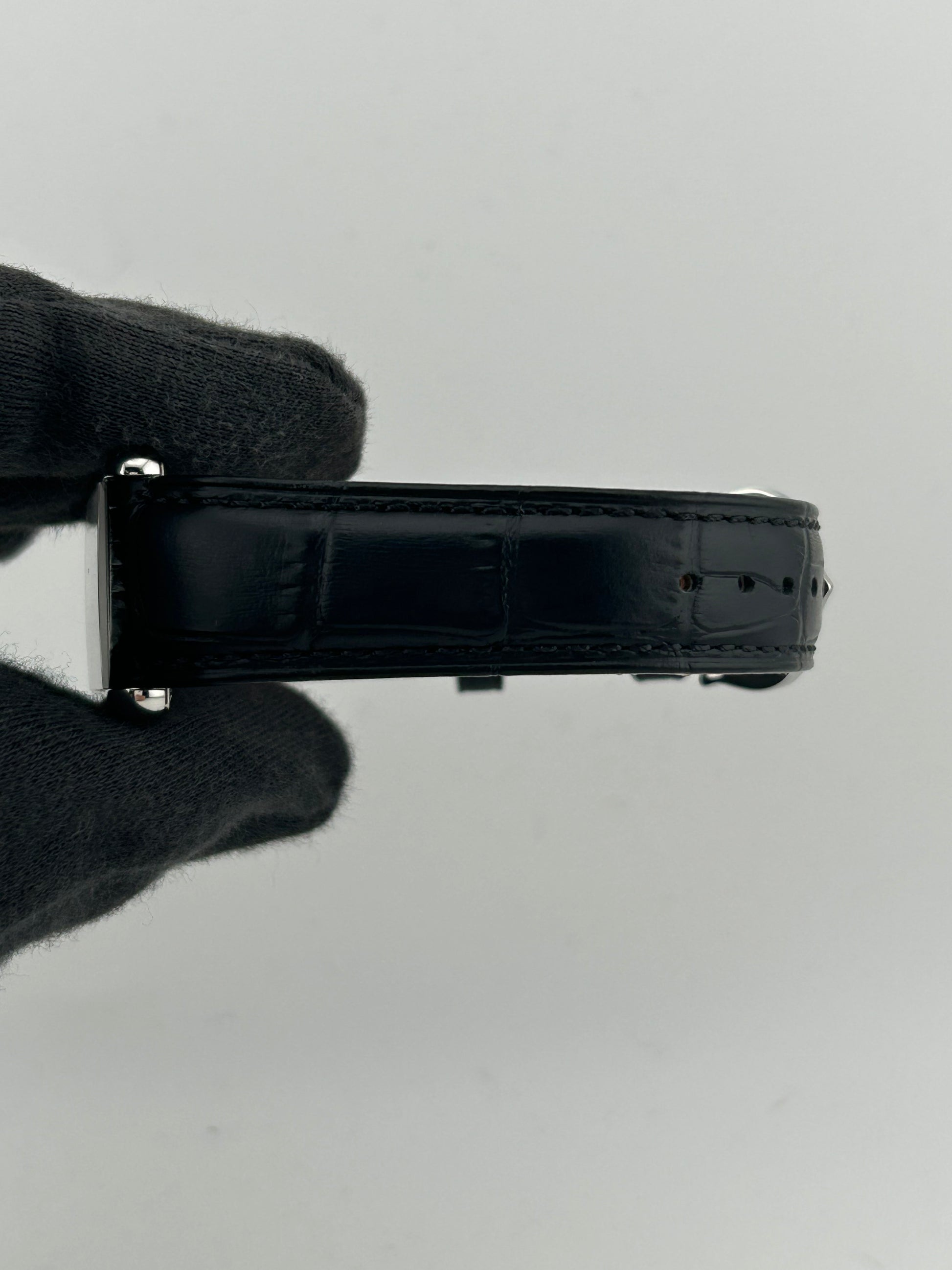 Cartier Tank Must Silver Roman Numerals Dial on Generic Black Leather Band Ref. WSTA0059 Card 2022 — view 5