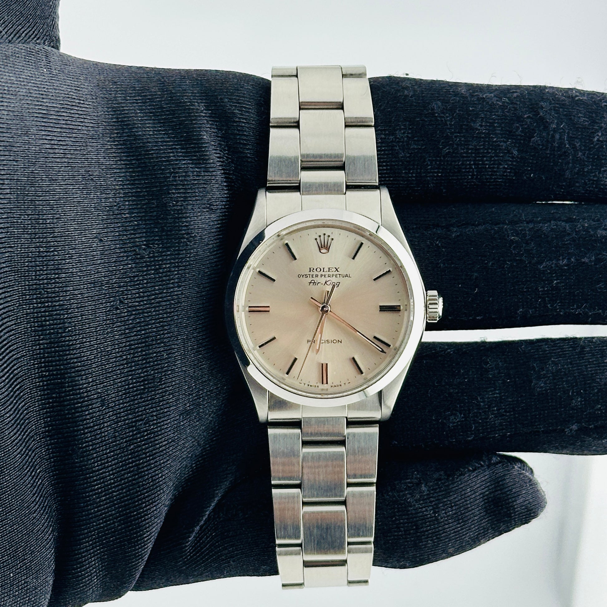 Rolex Air-King Silver Dial on Oyster Ref. 5500 Papers 1975 — view 2