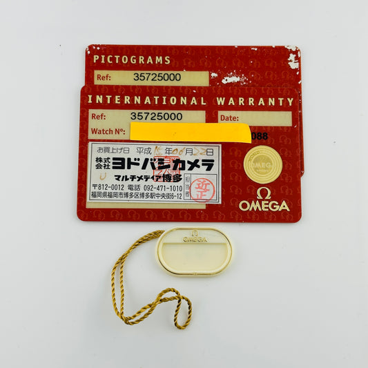 Omega Speedmaster Hesalite Black Dial on Stainless Steel Bracelet Ref. 3572.50.00 Card Open Date — view 2