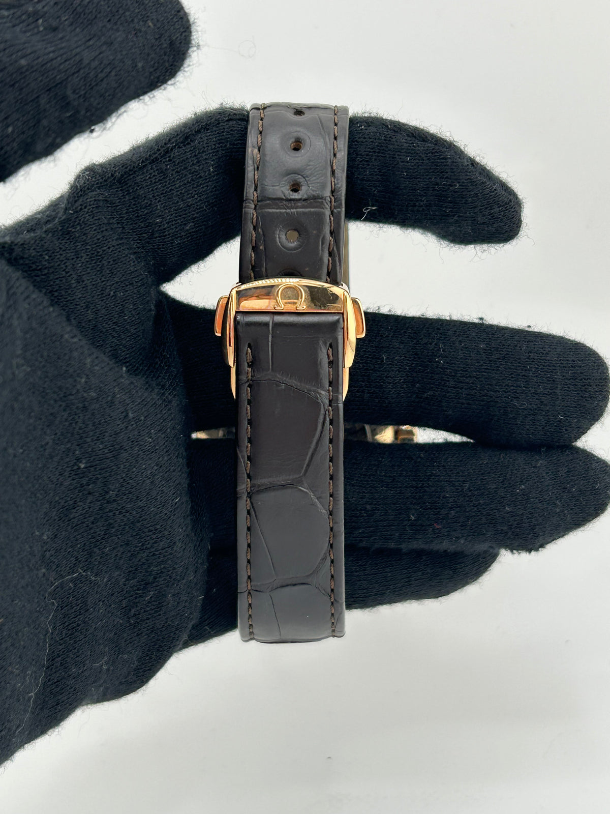 Omega Seamaster Silver Tapestry Dial on Leather Ref. 231.53.39.22.02.001 Complete Open Date — view 4