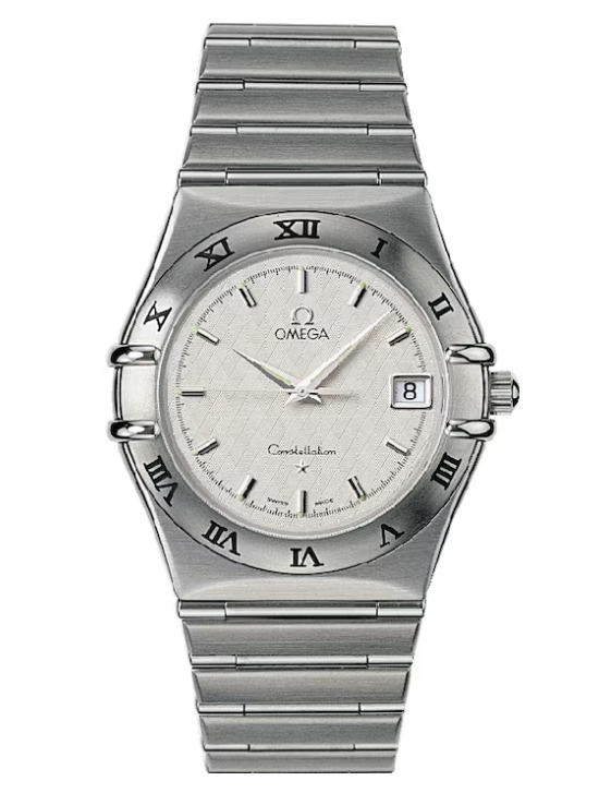 Omega Constellation Ivory / Stained Dial on Stainless Steel Bracelet Ref. 1512.30.00