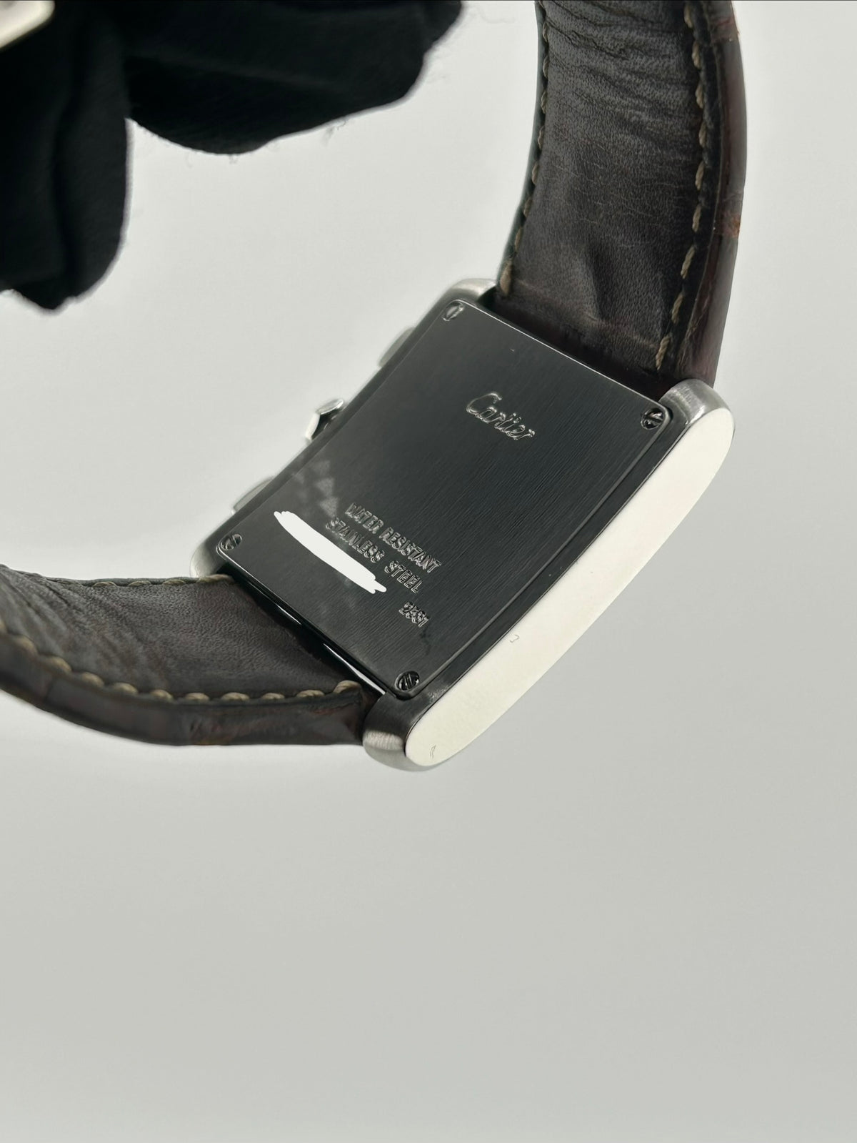 Cartier Tank Française XXL Chronoreflex Cream Dial on Brown Leather Strap Ref. W5101455 Papers — view 6