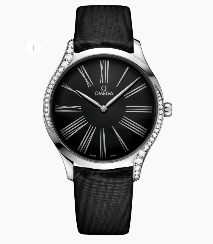Omega De Ville Trésor Black Dial on Leather Band Ref. 428.17.39.60.01.001 Card Open Date