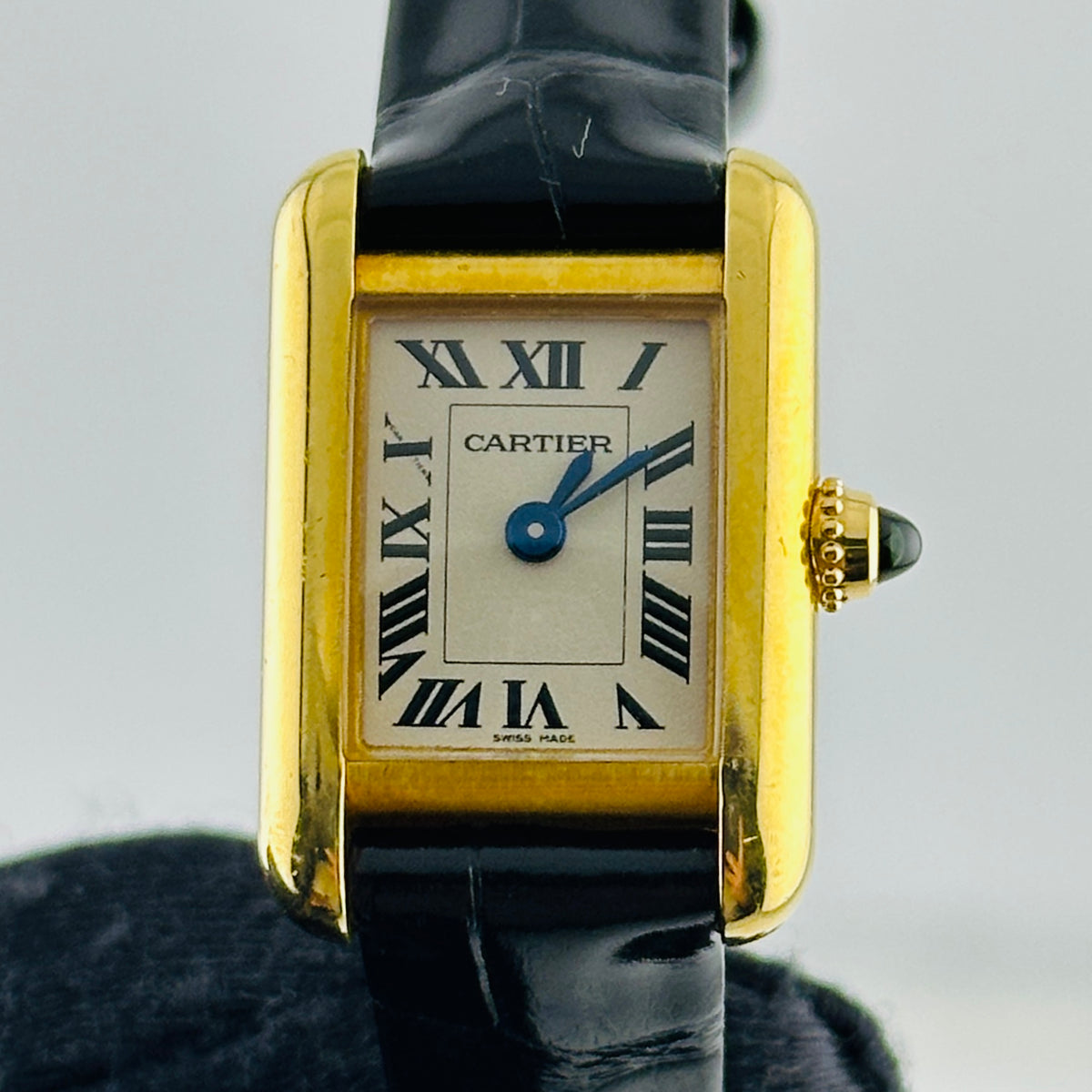 Cartier Tank Louis Mini Silver Roman Numerals Dial on Leather Band Ref. 4567 / WGTA0352 Complete 2025 — view 2