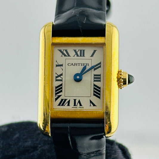 Cartier Tank Louis Mini Silver Roman Numerals Dial on Leather Band Ref. 4567 / WGTA0352 Complete 2025 — view 2