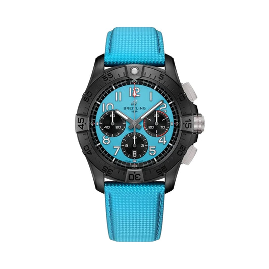 Breitling Avenger B01 Chronograph Turquoise Dial on Turquoise Leather Ref SB0146101L1X1