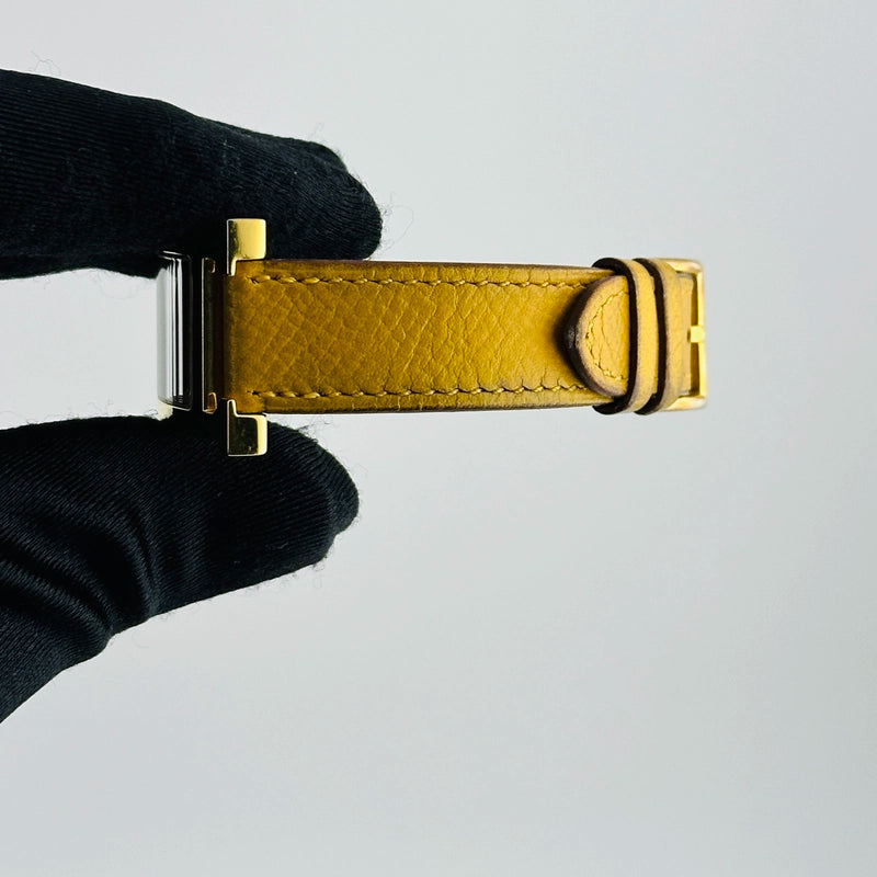 Hermes H White Dial on Leather Ref HH1.201