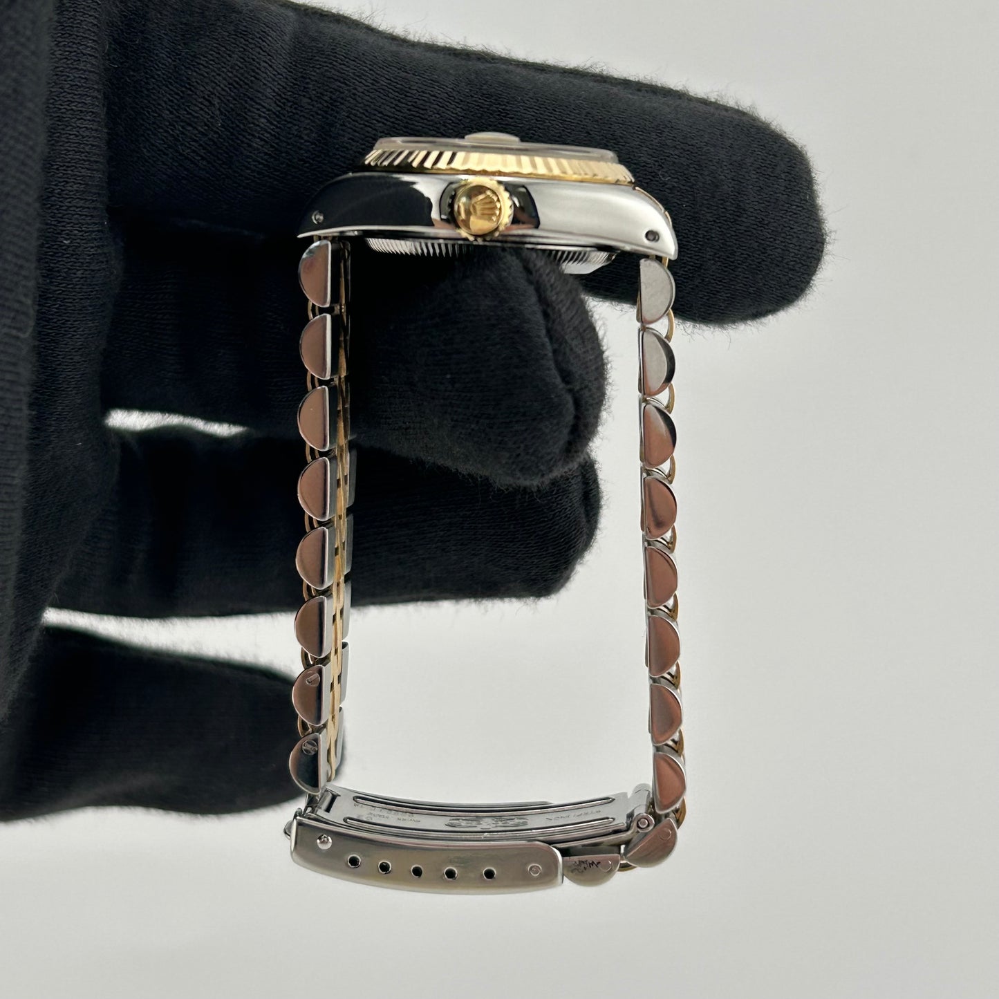 Rolex Datejust Lady Champagne Stick Dial on D Link Jubilee Ref. 69173 Papers 1990 — view 6