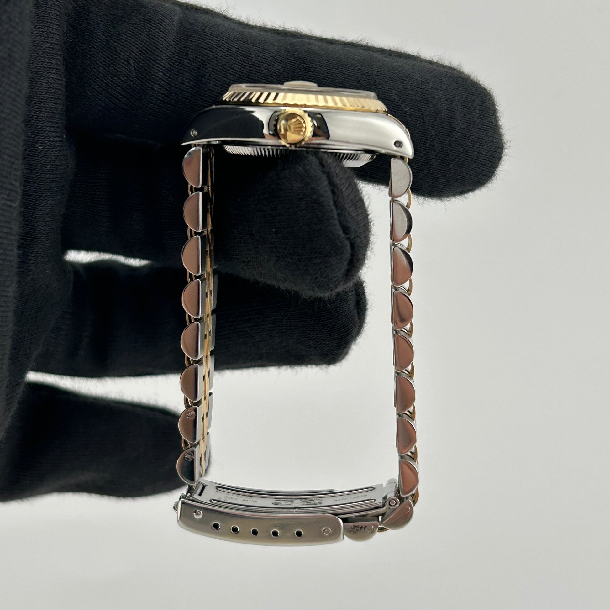 Rolex Datejust Lady Champagne Stick Dial on D Link Jubilee Ref. 69173 Papers 1990 — view 6