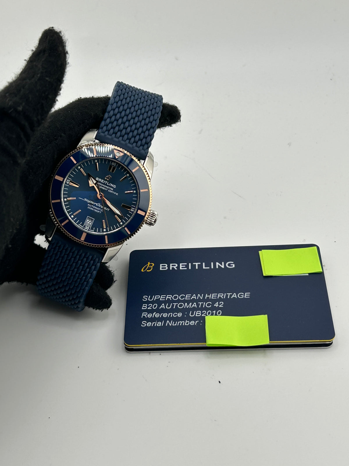 Breitling Superocean H√©ritage II B20 Automatic Blue Dial on Rubber Strap Ref. UB2010161C1S1 Complete 2026 — view 7