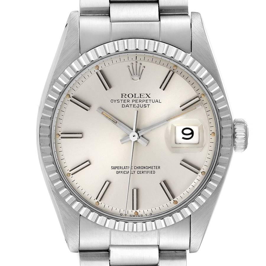 Rolex Datejust Silver Stick Sigma Dial on D Link Jubilee Bracelet Ref. 1603 1974