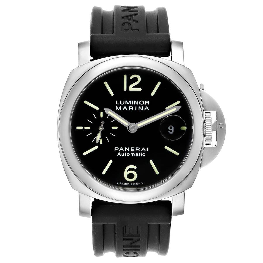 Panerai Luminor Marina Black Arabic Dial on Rubber Strap Ref. PAM00104 with Box 2011