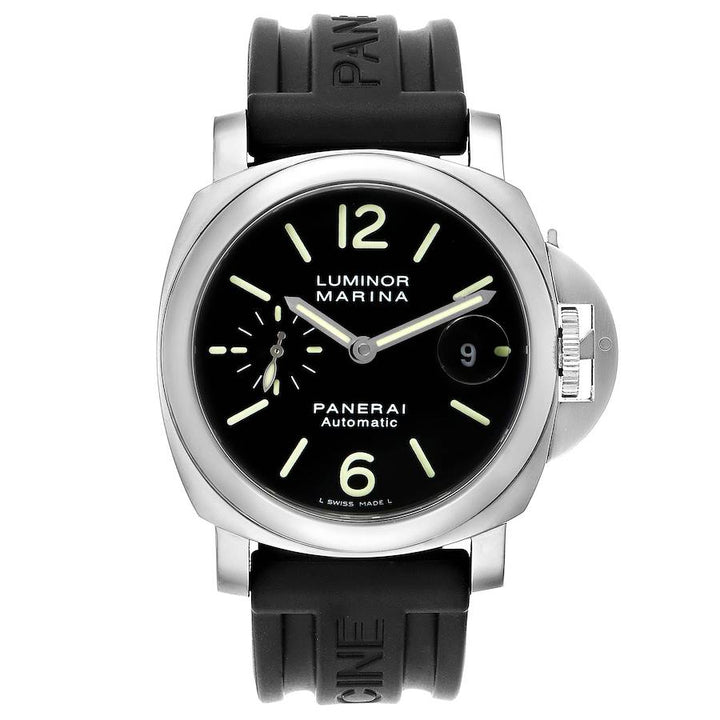 Panerai Luminor Marina Black Arabic Dial on Rubber Strap Ref. PAM00104 with Box 2011