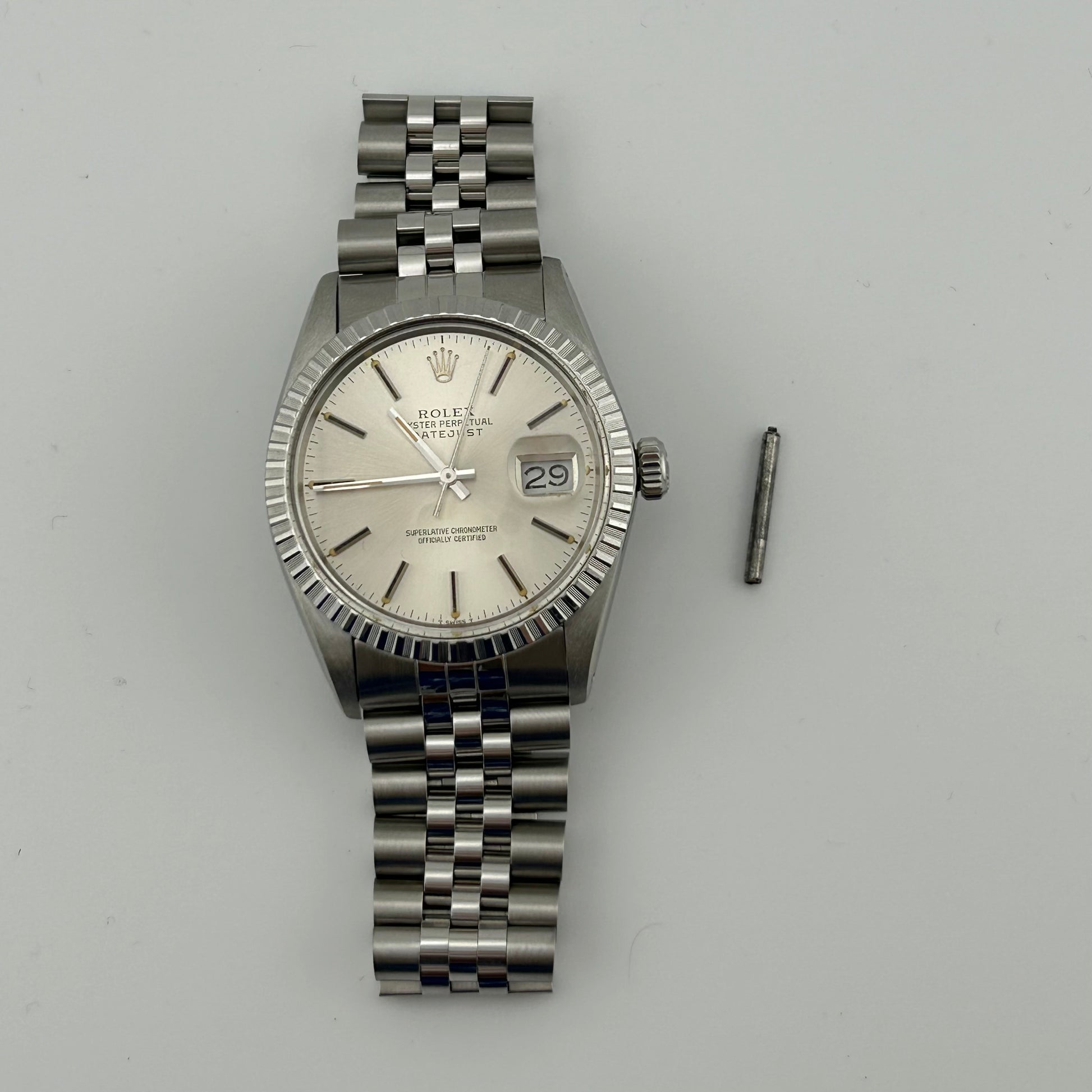 Rolex Datejust Silver Stick Dial on Jubilee Ref. 16030 1985 — view 7