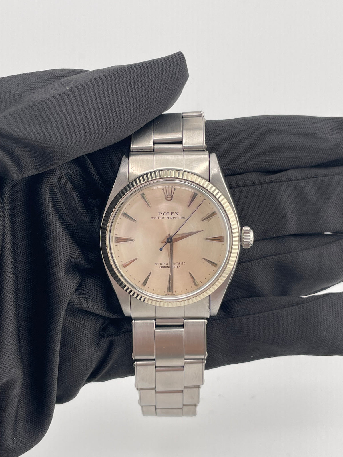 Rolex Oyster Perpetual Silver Dial on Oyster Bracelet Ref. 6567 1974