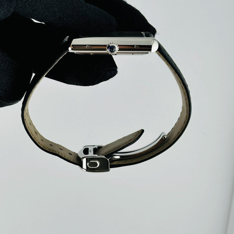 Cartier Tank Must XL Silver Roman Dial on Leather Strap Ref 4490/WSTA0040 with Card 2024