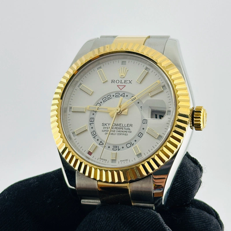 Rolex SkyDweller White Dial on Oyster Ref 326933 with New Style Card White 2018
