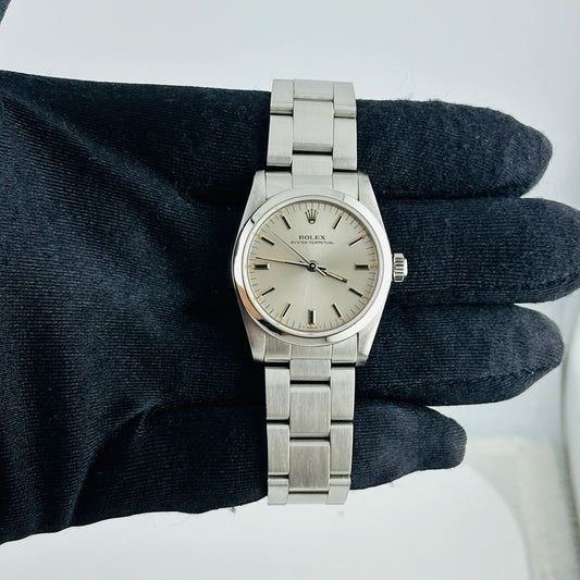 Rolex Oyster Perpetual Silver Dial on Oyster Ref 67480