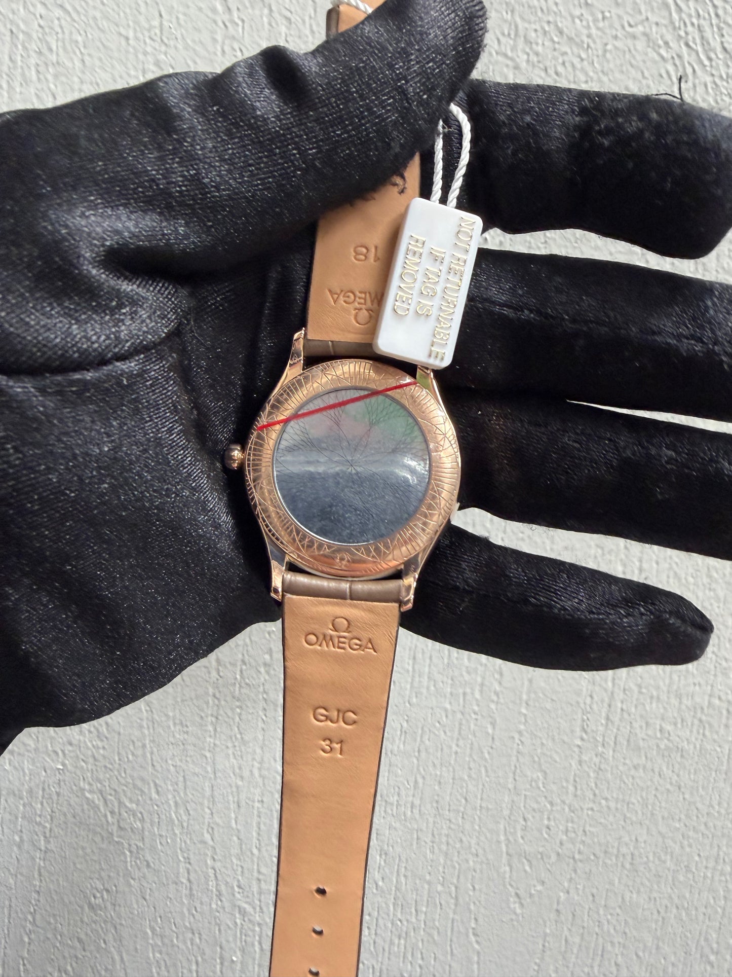 Omega De Ville Brown Dial on Leather Strap Ref. 428.58.36.60.13.001 Card Open Date — view 3
