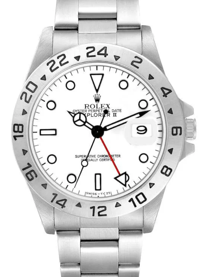 Rolex Explorer II White Dial on Oyster Steel Bracelet Ref. 16570 Papers
