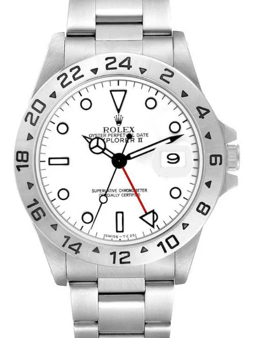 Rolex Explorer II White Dial on Oyster Steel Bracelet Ref. 16570 Papers