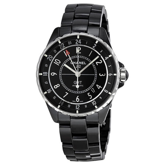 Chanel J12 Automatic GMT Black Arabic Dial on High Tech Ceramic Bracelet Ref H3102