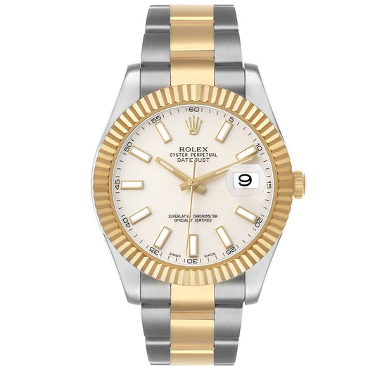 Rolex Datejust II Ivory Index Dial on Oyster Bracelet Ref. 116333 2013