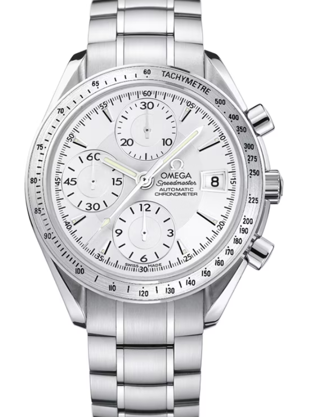 Omega Speedmaster Date Silver Dial on Stainless Steel Bracelet Ref. 3211.30