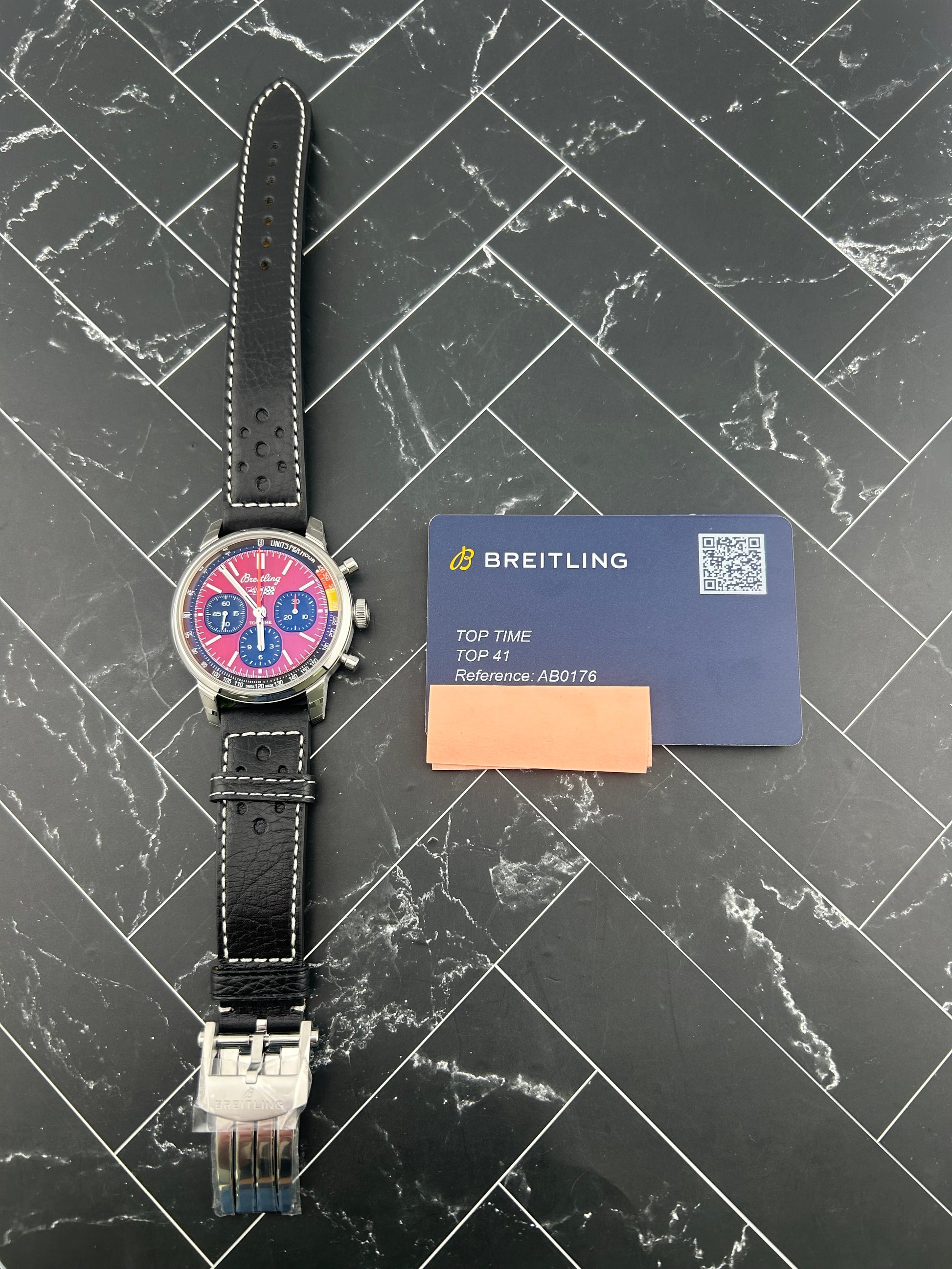 Breitling Top Time Red Dial on Leather Band Ref. AB01761A1K1X1 Card 2026 — view 9