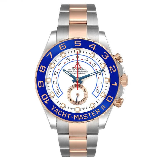 Rolex Yacht-Master II White Dial on Oyster Ref 116681 with New Style Card White 2015