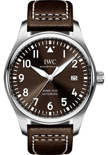Iwc Pilot's Watch Mark XVIII Edition Brown Dial on Leather Band Ref. IW327003 Complete 2020