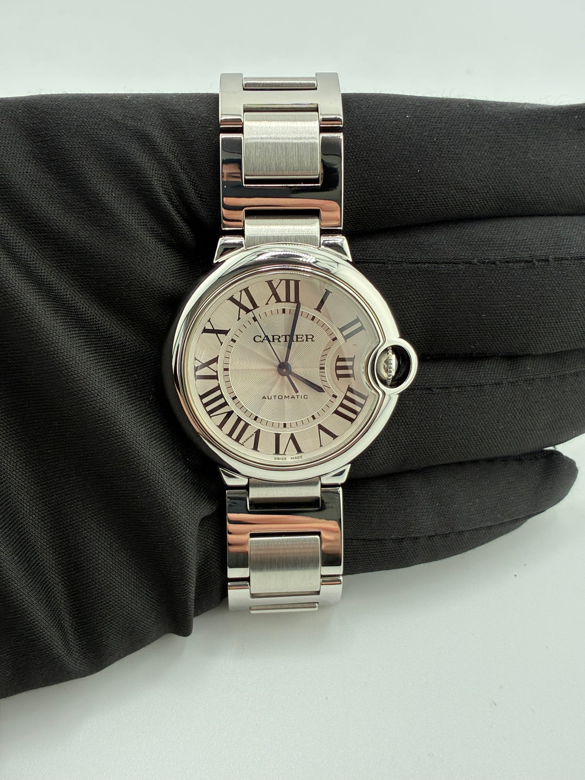 Cartier Ballon Bleu Silver Roman Numerals Dial on Stainless Steel Bracelet Ref. W6920046 Papers 2015 — view 3