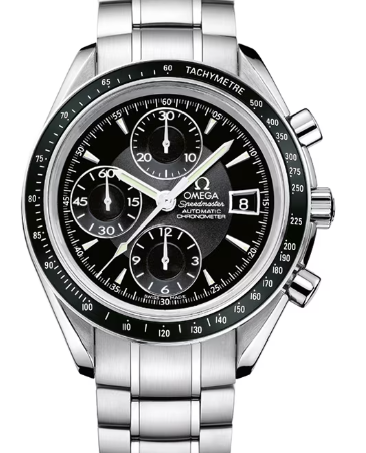 Omega Speedmaster Date Black Dial on Stainless Steel Bracelet Ref. 3210.50.00 Card